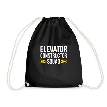Elevator Construction Squad Shirt - Turnbeutel - Schwarz - Vorne