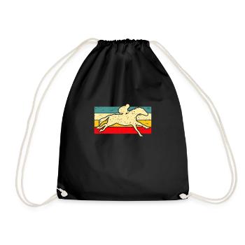 Chemise rétro vintage cadeau courses de chevaux - Sac de sport léger - noir - Devant