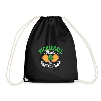 Pickleball Player Pickleball Paddle Pickleball - Turnbeutel - Schwarz - Vorne