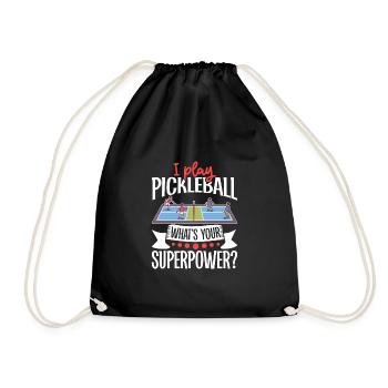 Pickleball Player Pickleball Paddle Pickleball - Turnbeutel - Schwarz - Vorne