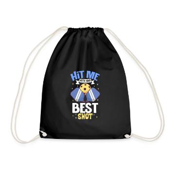 Pickleball Player Pickleball Paddle Pickleball - Turnbeutel - Schwarz - Vorne