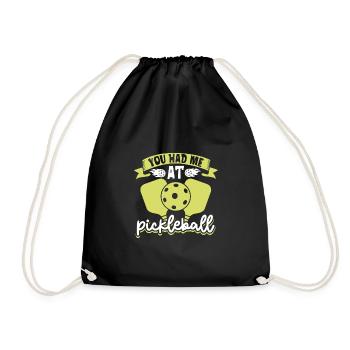 Pickleball Player Pickleball Paddle Pickleball - Turnbeutel - Schwarz - Vorne