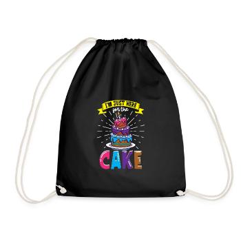 Baker Baking Cupcake Bread Cookies Kitchen Cooking - Drawstring Bag - black - Front