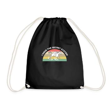 I Have The Secret System Shirt - Drawstring Bag - black - Front