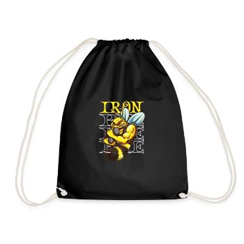 Honigbienen-imkerei Imker Honigbienen-bienenhaus - Turnbeutel - Schwarz - Vorne