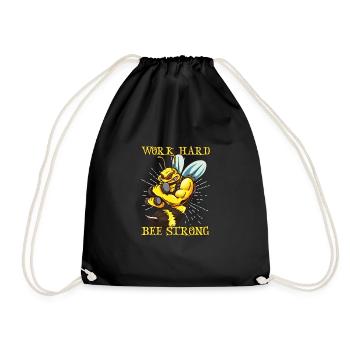 Honigbienen-imkerei Imker Honigbienen-bienenhaus - Turnbeutel - Schwarz - Vorne
