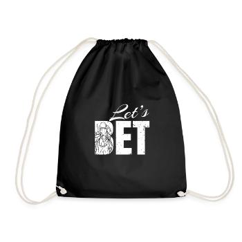 Let's Bet Shirt Gift Horse Racing - Drawstring Bag - black - Front