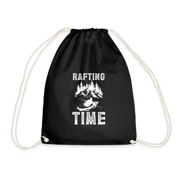 Rafting Time Shirt Kajak - Turnbeutel - Schwarz - Vorne