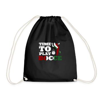 Il est temps de jouer à la pétanque cadeau - Sac de sport léger - noir - Devant