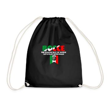 Cadeau de chemise de pétanque - Sac de sport léger - noir - Devant