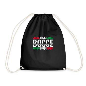 Bocce Shirt Geschenk Boccia Spieler - Turnbeutel - Schwarz - Vorne