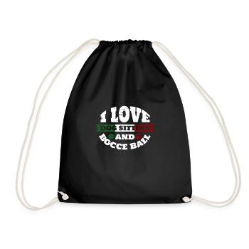 J’aime le chien assis et la pétanque Dog Sitter Dog - Sac de sport léger - noir - Devant