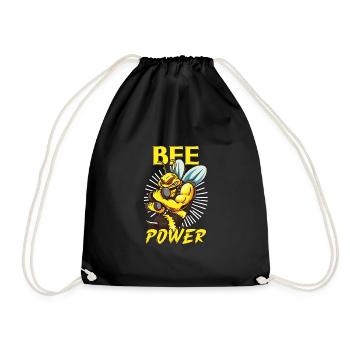 Honigbienen-imkerei Imker Honigbienen-bienenhaus - Turnbeutel - Schwarz - Vorne