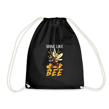 Honigbienen-imkerei Imker Honigbienen-bienenhaus - Turnbeutel - Schwarz - Vorne