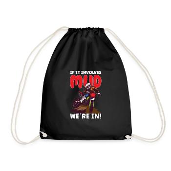 Dirt Bike Dirt Bike Riding Motocross Dirt Biking - Drawstring Bag - black - Front