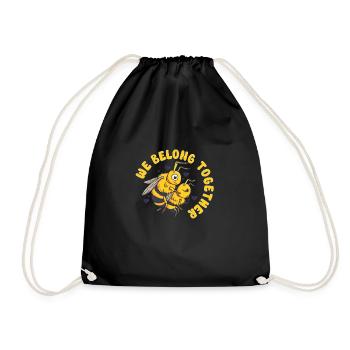 Honigbienen-imkerei Imker Honigbienen-bienenhaus - Turnbeutel - Schwarz - Vorne