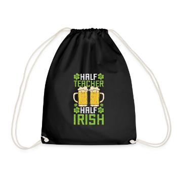 St. Patrick's Day Teacher School Teaching Shirt - Drawstring Bag - black - Front