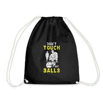 Ne touche pas mes couilles Joueur de boccia - Sac de sport léger - noir - Devant
