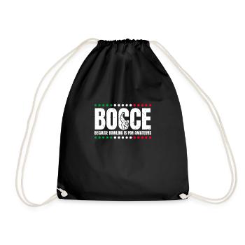 Cadeau de chemise de joueur de pétanque - Sac de sport léger - noir - Devant