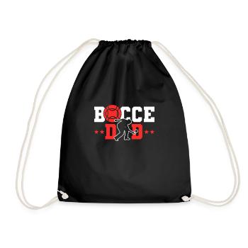 Bocce Dad Shirt Gift Daddy Daddy Father's Day - Drawstring Bag - black - Front