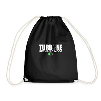 Mode mécanique de turbine sur chemise - Sac de sport léger - noir - Devant