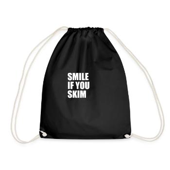 Smile If You Skim Shirt Gift Skimboarder - Sac de sport léger - noir - Devant