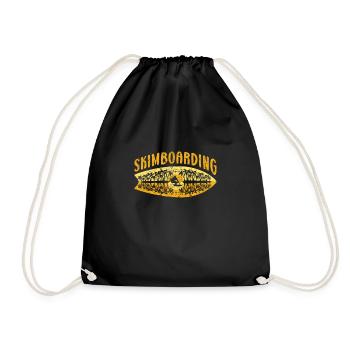 Skimboarding Shirt Gift - Drawstring Bag - black - Front