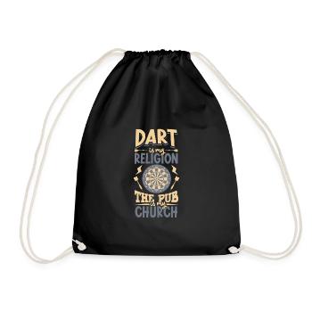 Darts Darts Player Dartboard Dartboard Darts - Drawstring Bag - black - Front