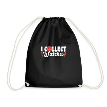 I Collect Watches Watch Collector Shirt - Drawstring Bag - black - Front