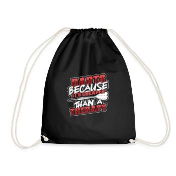 Darts Darts Player Dartboard Dartboard Darts - Drawstring Bag - black - Front
