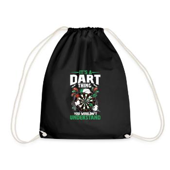 Darts Darts Player Dartboard Dartboard Darts - Drawstring Bag - black - Front