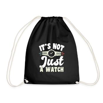 It ́s Not Just A Watch Watch Collector Shirt - Drawstring Bag - black - Front