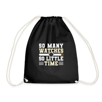 Tant de montres si peu de chemise de temps - Sac de sport léger - noir - Devant