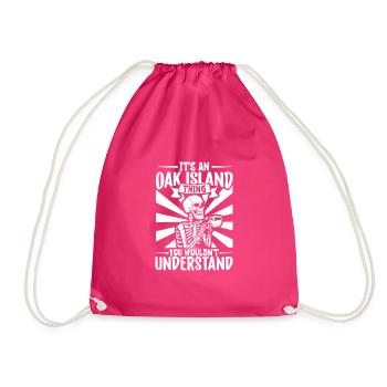 Oak Island / Treasure Hunting Oak Island Mystery - Drawstring Bag - fuchsia - Front