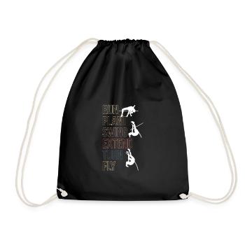 Chemise de saut à la perche Cadeau Saut à la perche Slogan - Sac de sport léger - noir - Devant