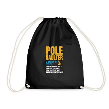 Pole Vault Definition Stabhochsprung Shirt - Turnbeutel - Schwarz - Vorne