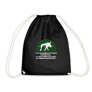 Chemise de saut à la perche cadeau - Sac de sport léger - noir - Devant