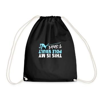 This Is My Pole Vault Shirt Geschenk - Turnbeutel - Schwarz - Vorne