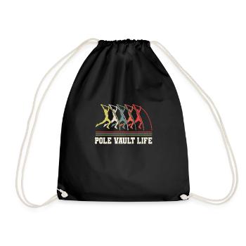 Vintage Retro Stabhochsprung Chemise Pole Vault Life - Sac de sport léger - noir - Devant