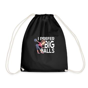 Drôle d’équipe de bowling Bowler Strike Gift Idea - Sac de sport léger - noir - Devant