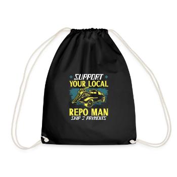 Repo-agent Repo Man Repossession Agent - Drawstring Bag - black - Front
