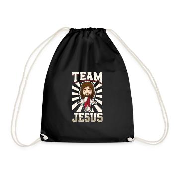 Jesus Christianity God Praying Prayer Pastor - Turnbeutel - Schwarz - Vorne