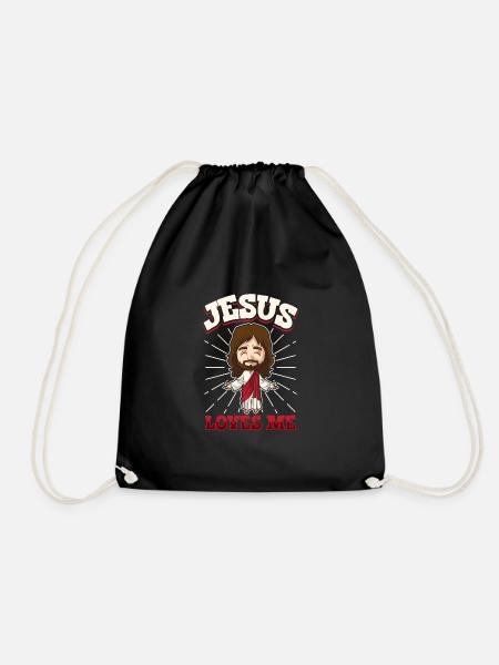 Jesus Christianity God Praying Prayer Pastor - Turnbeutel - Schwarz