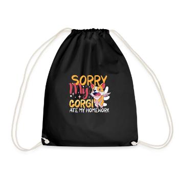 Chien/chiot : juste une fille qui aime les chiots - Sac de sport léger - noir - Devant