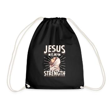 Jesus Christianity God Praying Prayer Pastor - Turnbeutel - Schwarz - Vorne