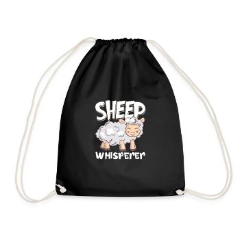 Funny Sheep Barn Farmer Farming Sheep Lover - Drawstring Bag - black - Front