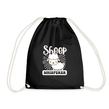 Funny Sheep Barn Farmer Farming Sheep Lover - Drawstring Bag - black - Front