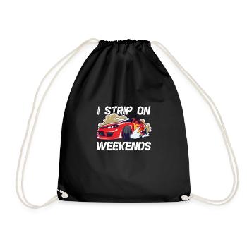 Race Car Dirt Track Racing Funny Racer Race Car - Drawstring Bag - black - Front