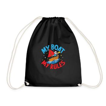 Bateau papa Capitaine Pontoon Sailor Croisière - Sac de sport léger - noir - Devant