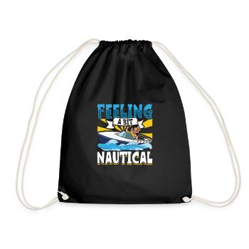 Boating Dad Boat Captain Pontoon Sailor Cruising - Turnbeutel - Schwarz - Vorne